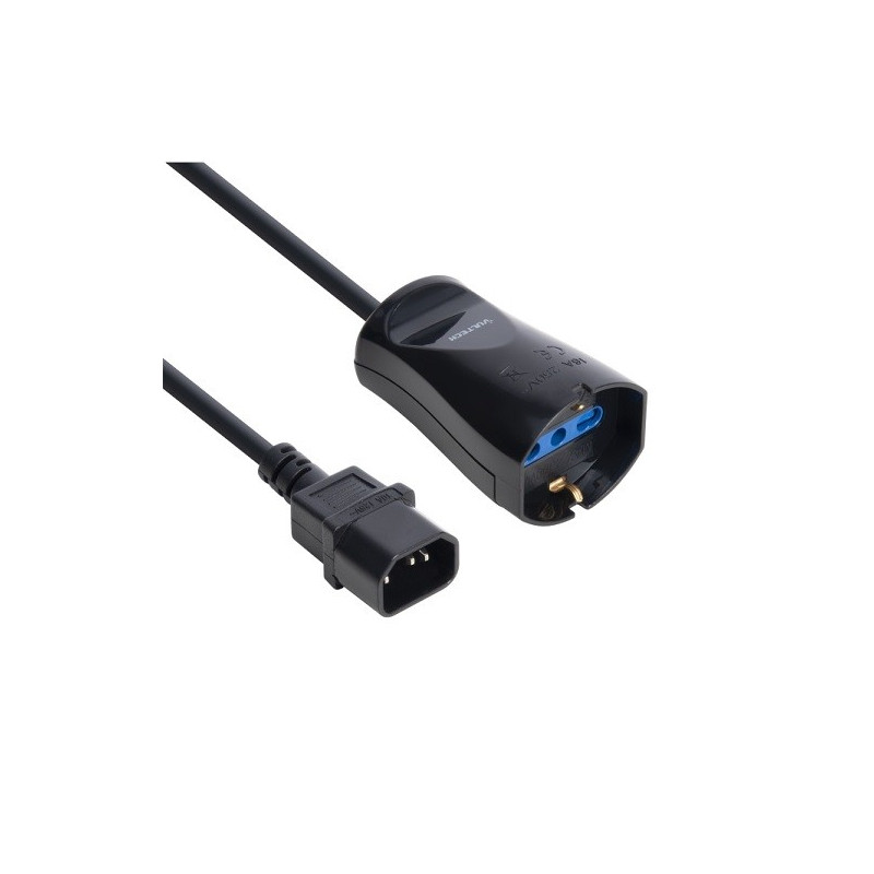 Cavo adatt. di alim. IEC14 Maschio a presa Bipasso/Schuko Cavo adatt. di alim. IEC14 Maschio a presa Bipasso/Schuko