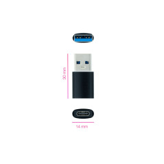 Adattatore USB-A Maschio 3.1 a USB-C Femmina Nanocable