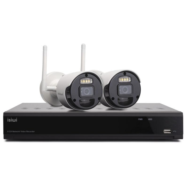 Isiwi Kit 2 Telecamere 2MpX IR15 Wifi + NVR 8 CH + 2 alim Isiwi Kit 2 Telecamere 2MpX IR15 Wifi + NVR 8 CH + 2 alim