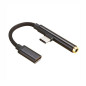 Adattatore 90° 2 in 1 USB Type-C to 3.5mm Aux Jack TR-26252