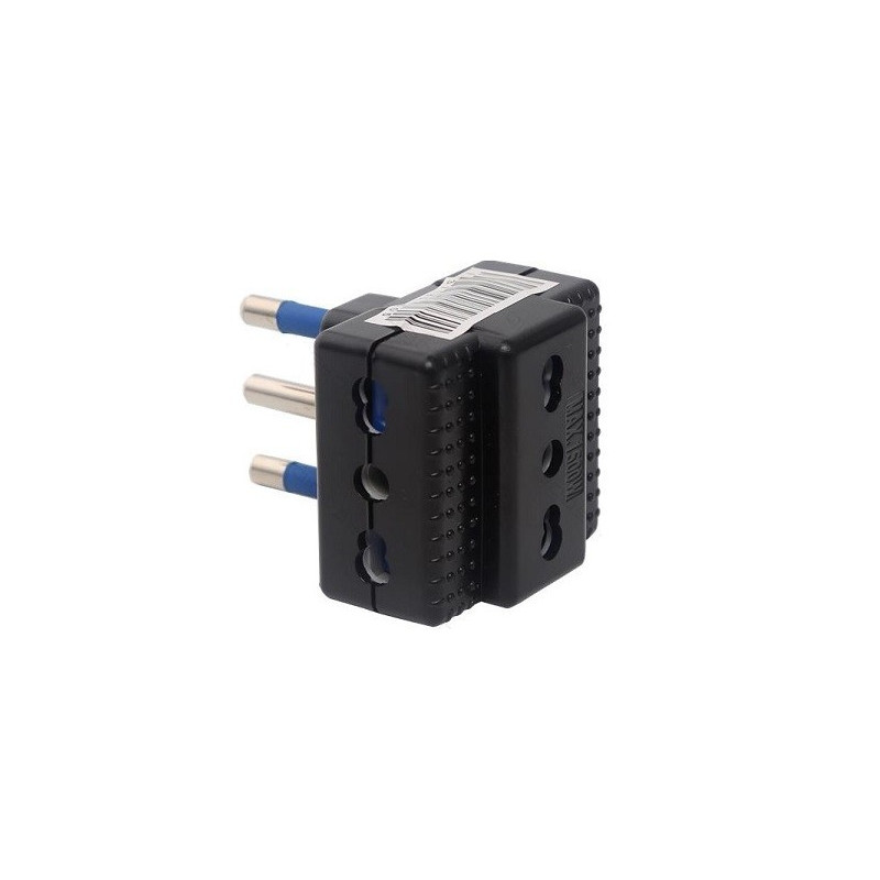 Adattatore presa tripla 16A/250V Max 1500W Adattatore presa tripla 16A/250V Max 1500W