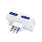 Adattatore presa quadrupla 10A/250V Max 1500W Adattatore presa quadrupla 10A/250V Max 1500W