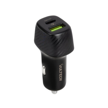 Caricatore Vultech 2 USB Quick Charge 3.0 + Type C / CA-3QP