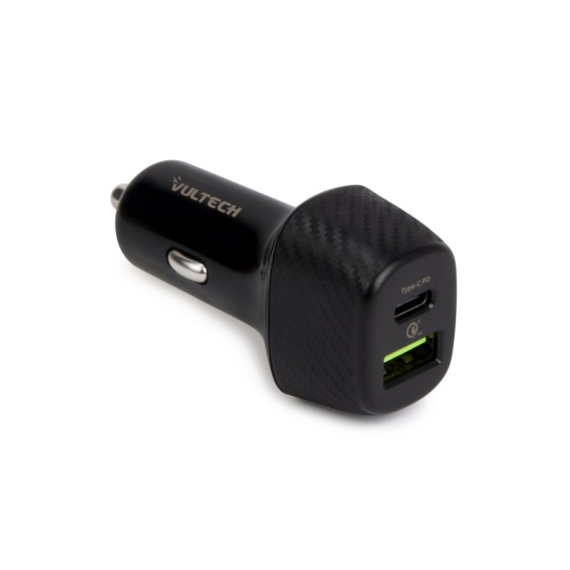 Caricatore Vultech 2 USB Quick Charge 3.0 + Type C / CA-3QP Caricatore Vultech 2 USB Quick Charge 3.0 + Type C / CA-3QP