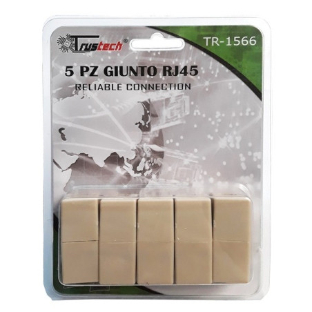 Adattatori Giunti Femmina Femmina Rj45  Blister da 5PZ