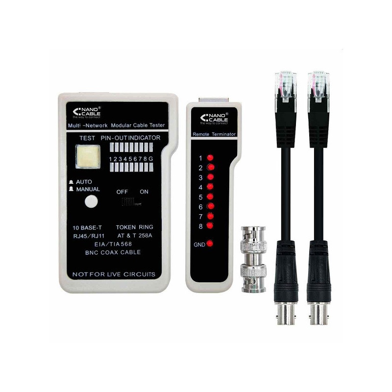 Tester Professionale per cavi RJ11/RJ12/RJ45, Coassiali Tester Professionale per cavi RJ11/RJ12/RJ45, Coassiali