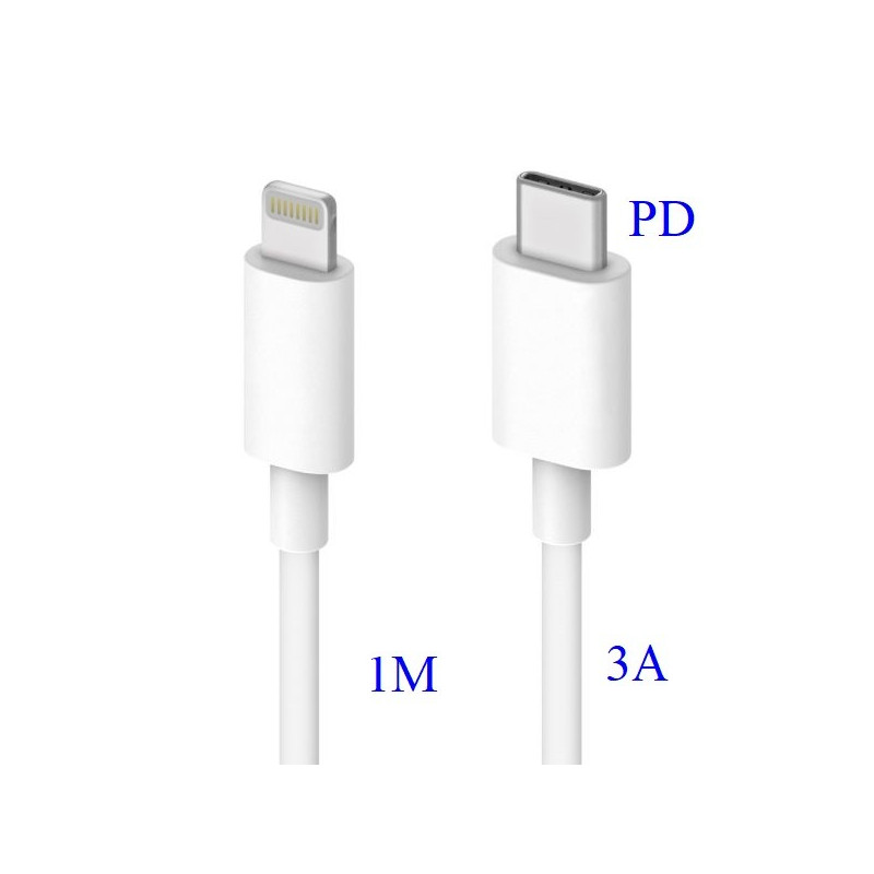 Cavo Type C to Lightning PD 3A 1M
