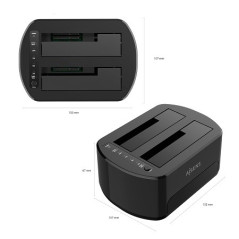 Docking Station Aisens Sata Max 2HDD Tasto Clone USB3 1