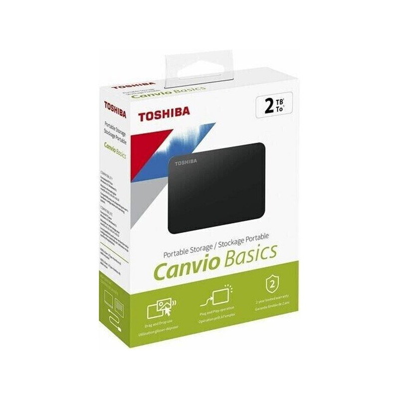 Hard Disk Esterno 2,5 Toshiba Canvio Basic 2TB USB 3.2 Hard Disk Esterno 2,5 Toshiba Canvio Basic 2TB USB 3.2