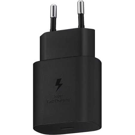 Alimentatore USB Type C 25W Fast Charger Samsung Black Bulk