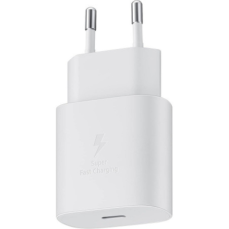 Alimentatore USB Type C 25W Fast Charger Samsung White Bulk