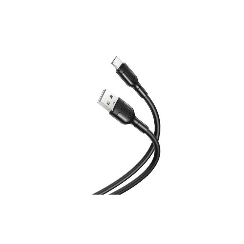 Cavo XO USB-A a Type C 2,1A alta velocità 1mt Nero Cavo XO USB-A a Type C 2,1A alta velocità 1mt Nero