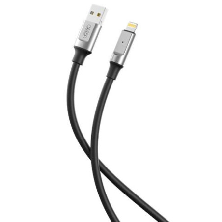 Cavo XONB251 USB in silicone lightning 6A 1m Nero car rapida