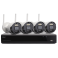 Isiwi Kit 4 Telecamere 2MpX IR15 wifi NVR 8CH 4 alim