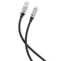 Cavo XONB251 USB in silicone lightning 6A 1m Nero car rapida Cavo XONB251 USB in silicone lightning 6A 1m Nero car rapida
