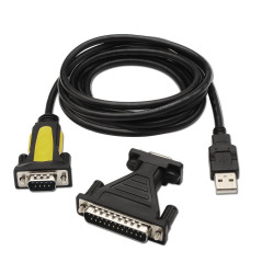 Convertitore USB Aisens Tipo A Maschio a RS232 1,8m nero