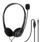 Cuffie stereo con microfono e controllo vol 1Jack 3,5mm Nero Cuffie stereo con microfono e controllo vol 1Jack 3,5mm Nero