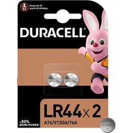 Batteria Alcalina LR44 Duracell 76A A76 V13GA 1 5V 2PZ