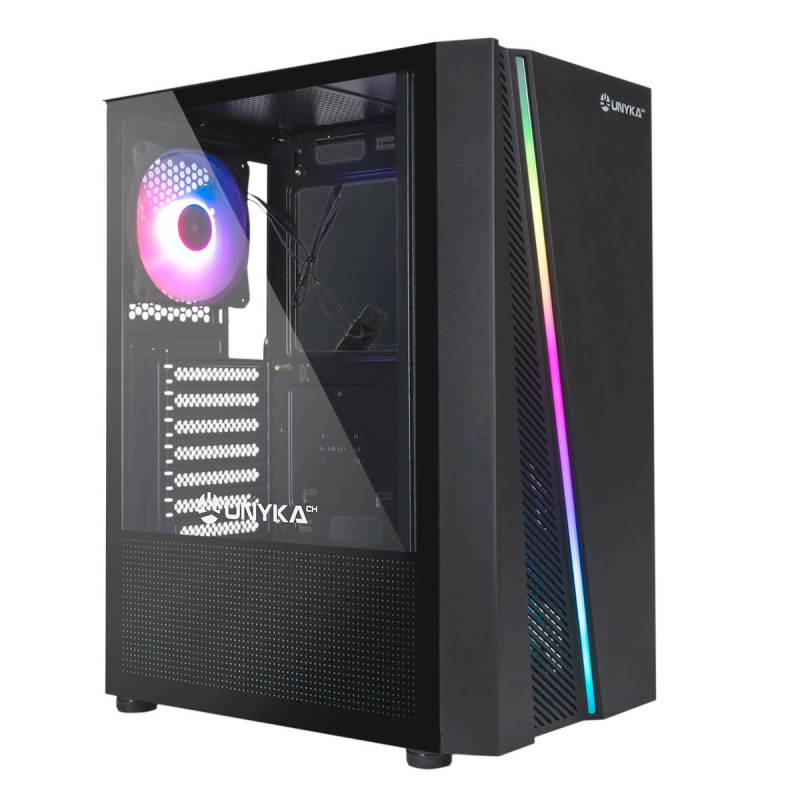 Case Gaming Unykach Glayze ATX USB-A 2.0/3.2 e audio Case Gaming Unykach Glayze ATX USB-A 2.0/3.2 e audio