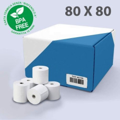 Carta termica rotolo 80x80 10 Rotoli