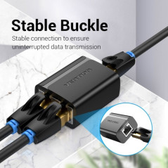 Adattatore Splitter RJ45 maschio a 2 femmine 100Mbps