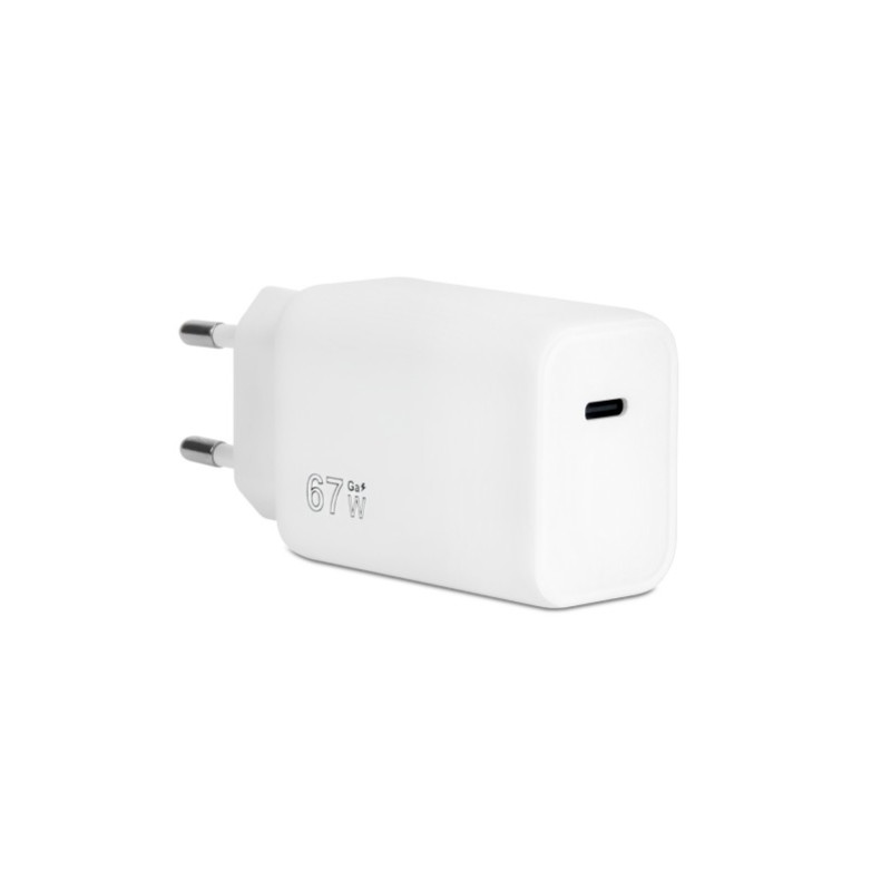 Caricatore da rete Vultech USB-C GaN 67W PPS Bianco Caricatore da rete Vultech USB-C GaN 67W PPS Bianco