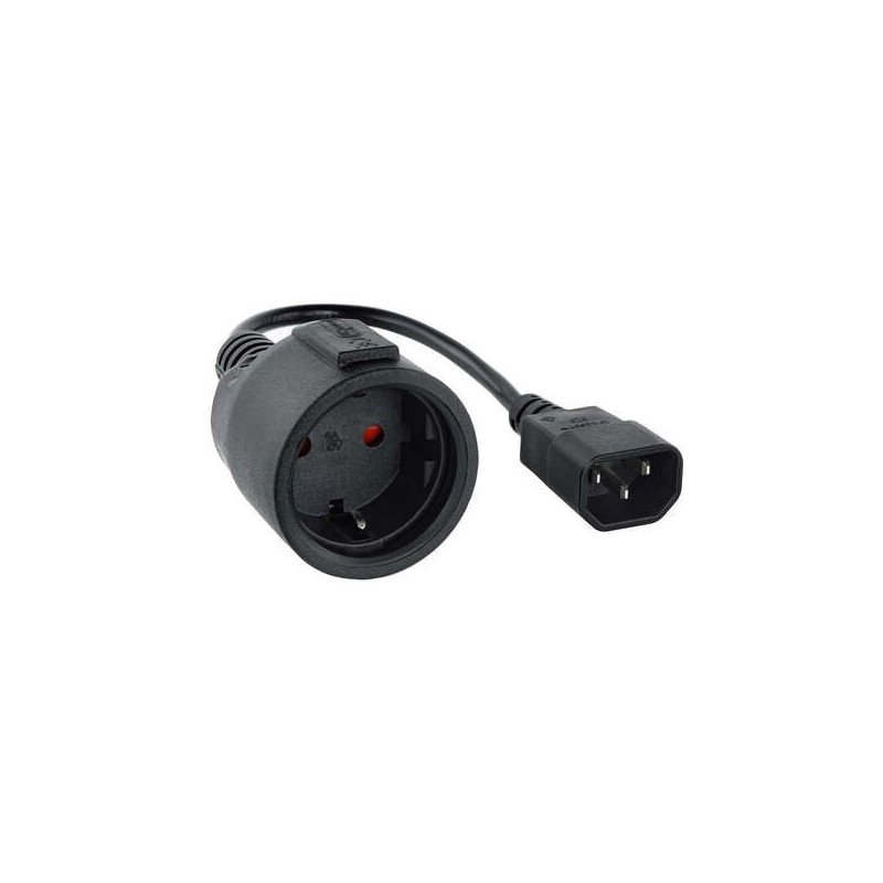 Cavo adattatore Nanocable UPS C14 maschio-CEE7 femmina nero Cavo adattatore Nanocable UPS C14 maschio-CEE7 femmina nero