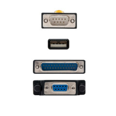 Convertitore USB-seriale Tipo A/M-RS232 DB9/M DB25/M 1,8m