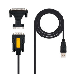 Convertitore USB-seriale Tipo A M-RS232 DB9 M DB25 M 1,8m