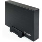 Box per HDD esterno SATA USB 3.0 da 3,5  con supporto Nero