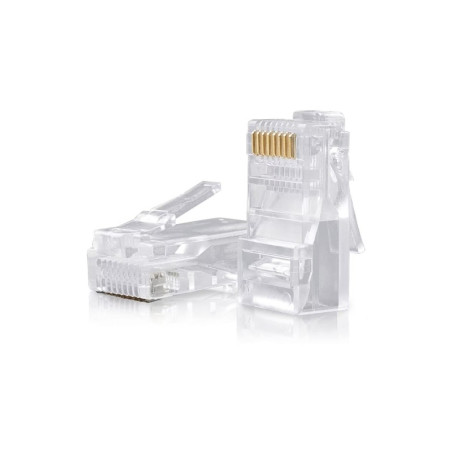 Connettori Vultech trasparenti passanti RJ-45 Cat5E UTP 50pz