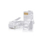Connettori Vultech trasparenti passanti RJ45 Cat5E UTP 50pz Connettori Vultech trasparenti passanti RJ45 Cat5E UTP 50pz