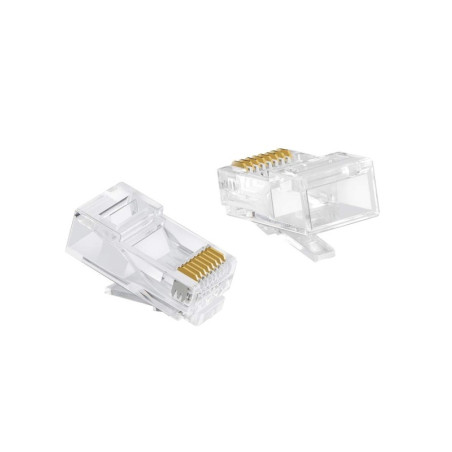 Connettori Vultech trsparenti passanti RJ45 Cat6 UTP 50pz